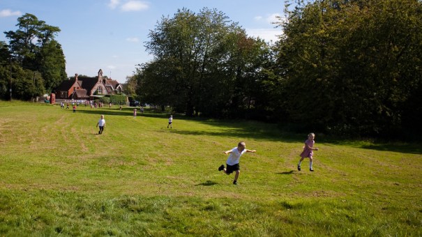 children lawn running